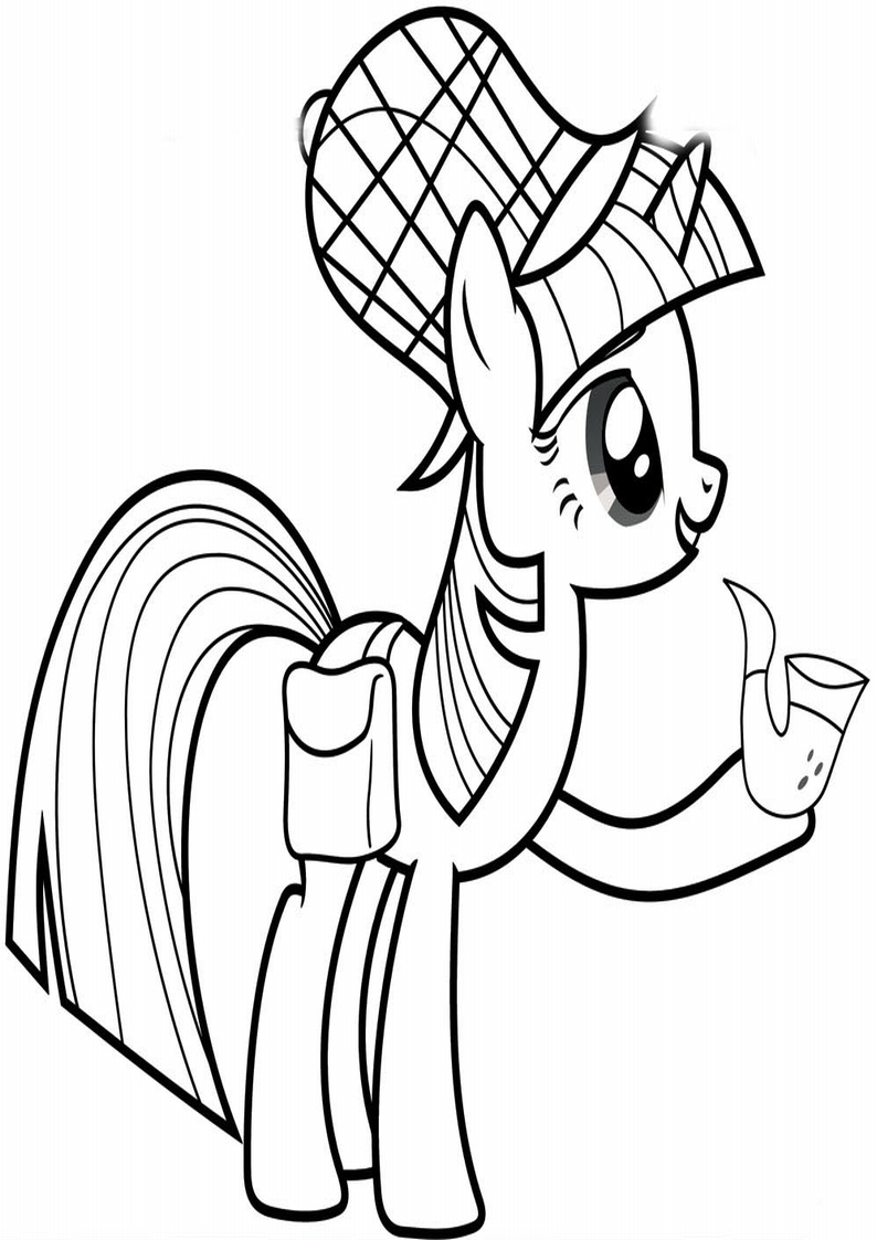 Kolorowanka online: Kolorowanka Twilight Sparkle w kapeluszu